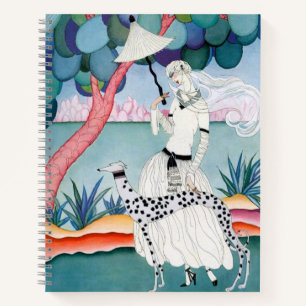 Carnet Lady with Dalmatian Dog - Helen Dryden