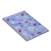 Carnet Ladybirds and Falling Leaves Blue Pattern (Côté Droit)
