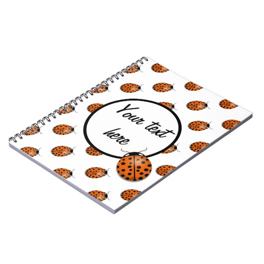 Carnet Ladybug en orange (Côté gauche)