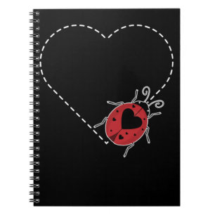 Carnet Ladybug Heart Beetle Insecte Entomologiste