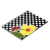 Carnet Ladybug sur les Pois noirs et blancs (Côté gauche)