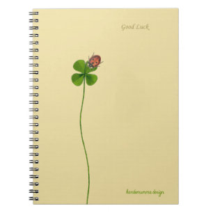 Carnet Ladybug sur un trèfle à quatre feuilles - Bonne