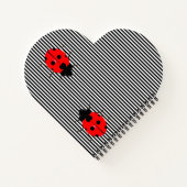 Carnet Ladybugs Heart Spiral Design École Personnalisée (Dos)