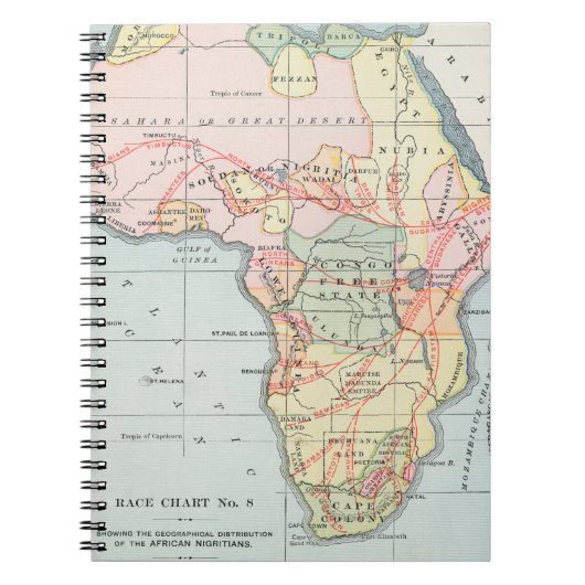 CARNET L'AFRIQUE : CARTE, 1894 (Devant)