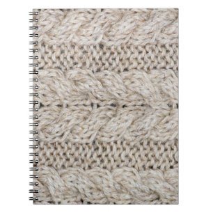 Carnet Laine de tricot blanc, arrière - plan de texture