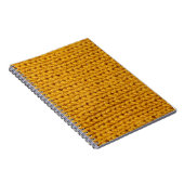 Carnet Laine tricotée jaune, texture haute résolution. (Côté Droit)