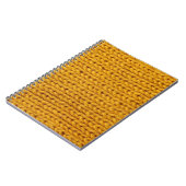 Carnet Laine tricotée jaune, texture haute résolution. (Côté gauche)