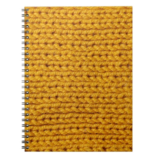Carnet Laine tricotée jaune, texture haute résolution. (Devant)