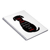 Carnet Laisse-moi seul Je ne parle qu'à mon chien aujourd (Côté Droit)