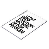 Carnet Laisse-moi tout laisser tomber (Côté gauche)