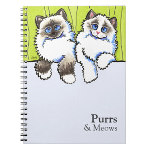 Carnet -Laisse personnalisée Art™ de chats de Ragdoll