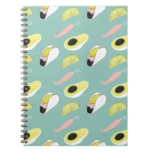 Carnet Laissez-nous taco au sujet de motif d'élément de