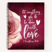 Carnet Laissez tout ce que vous faites avec amour (Devant)