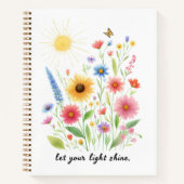 Carnet Laissez-vous éclairer les fleurs et le soleil (Devant)