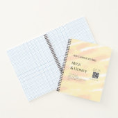 Carnet Lait miel bougie soja entreprise ajouter q r code (Intérieur)