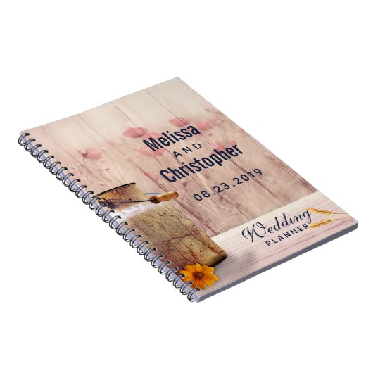 Carnet Lait rustique peut Mariage campagnard planificateu (Côté Droit)