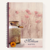 Carnet Lait rustique peut style rustique sur bois (Devant)
