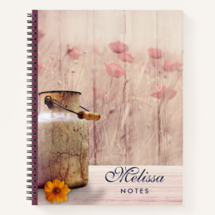 Carnet Lait rustique peut style rustique sur bois