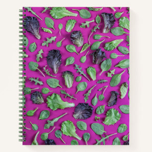 Carnet Laitue vert sur pourpre