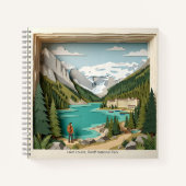 Carnet Lake Louise Banff Canada Paper Collage Diorama (Devant)