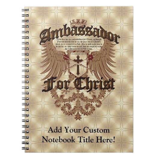 Carnet L'Ambassadeur For le Christ, vers de bible de (Devant)