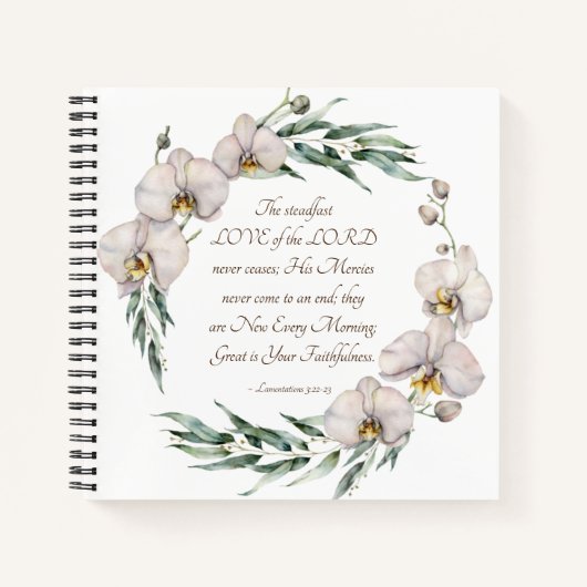 Carnet Lamentations 3:22-23 Steadfast Amour du Seigneur (Devant)