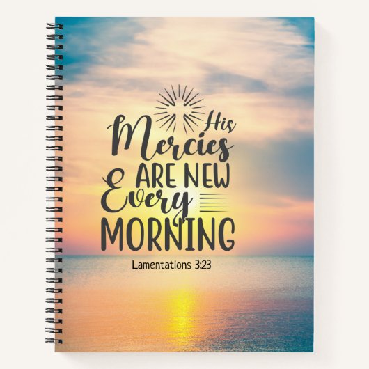 Carnet Lamentations 3:23 His Mercies New Every Morning (Devant)