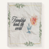 Carnet L'amitié lie le monde (Devant)