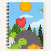 Carnet L'amour des dinosaures dans la forêt (Devant)