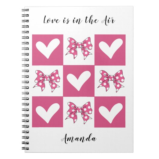 Carnet L'amour est dans le style Coeur du bloc de l'air (Devant)