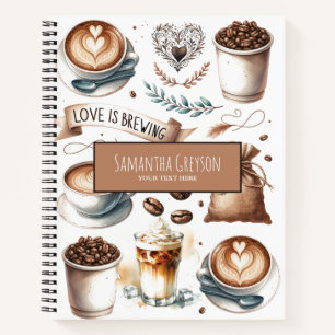 Carnet L'amour est en train de préparer Café Amoureux Mig