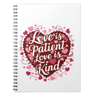 Carnet l'amour est l'amour du patient est un bon design c