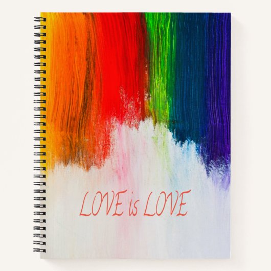 Carnet L'amour est l'amour Rainbow Pride LBGQT (Devant)