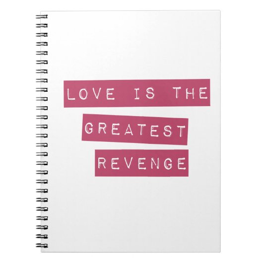 Carnet L'Amour Est Le Plus Grand Revenge (Devant)
