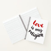 Carnet L'Amour Est Ma Religion (Intérieur)