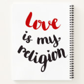 Carnet L'Amour Est Ma Religion (Dos)