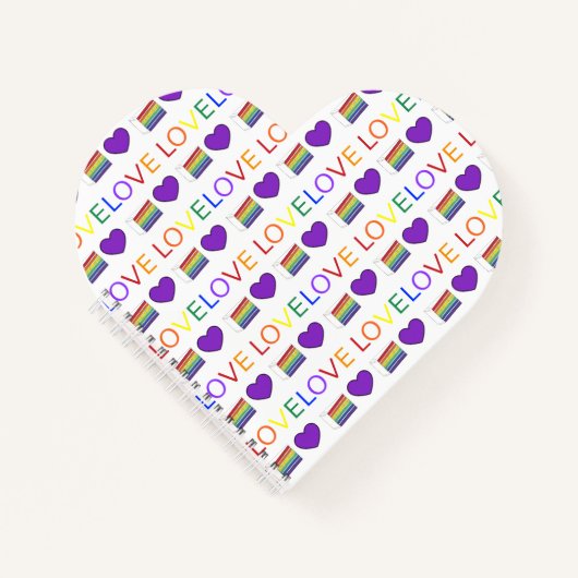 Carnet L'amour est Mariage arc-en-ciel gâteau LGBT Gay pr (Devant)