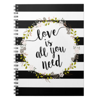 Carnet L'amour est tout que vous avez besoin… Guirlande