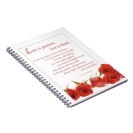 Carnet L'amour est une rose rouge patiente (Côté Droit)