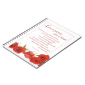 Carnet L'amour est une rose rouge patiente (Côté gauche)
