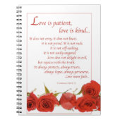 Carnet L'amour est une rose rouge patiente (Devant)