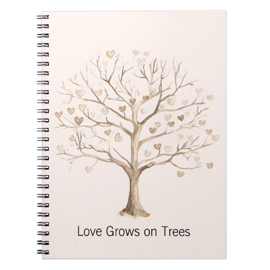 Carnet L'amour grandit sur les cœurs d'arbres (Devant)