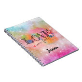 Carnet L'amour ne manque jamais écriture pastel (Côté Droit)
