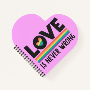 Carnet L'amour n'est jamais mal arc-en-ciel LGBTQ mois de