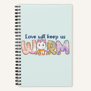 Carnet L'Amour Nous Tiendra Chauds Adorable Unicorn Win