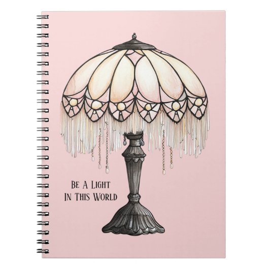 Carnet Lampe Rose Soyez Une Lumière (Devant)