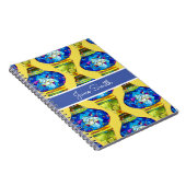 Carnet Lampes turques mosaïque bleue aquarelle art (Côté Droit)