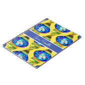 Carnet Lampes turques mosaïque bleue aquarelle art (Côté gauche)