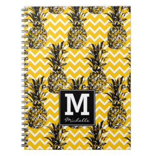 Carnet L'ananas zigzague monogramme de