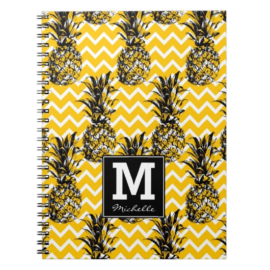 Carnet L'ananas zigzague monogramme de | (Devant)